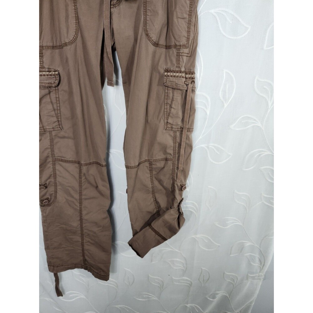 Hollister Baggy Camo Cargo Pants Large Adjustable Rise Y2K Grunge Utility Style - Picture 7 of 13